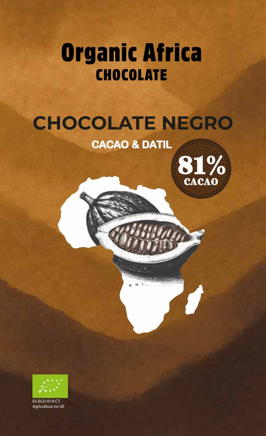 DARK CHOCOLATE 81% SWEETENED WITH DATES