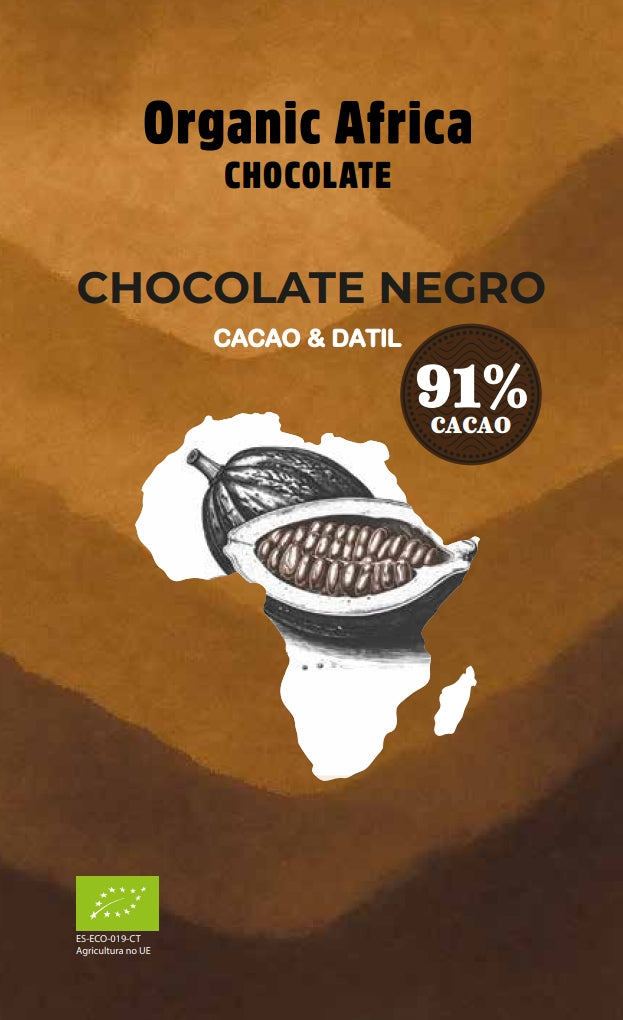 CHOCOLATE NEGRO 91% CACAO + 9% DÁTIL