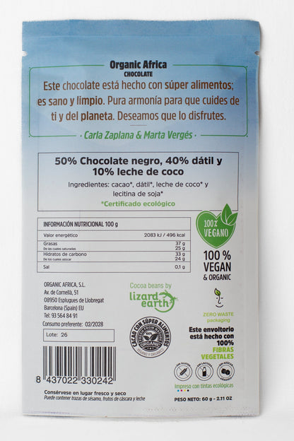 CHOCOLAT NOIR 50% DATTES & LAIT DE COCO